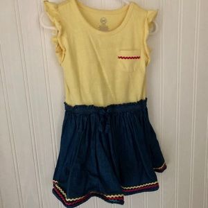 Yellow and chambray dress
